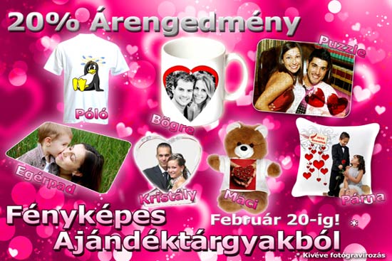 Óriási árengedmény fényképes ajándéktárgyakra